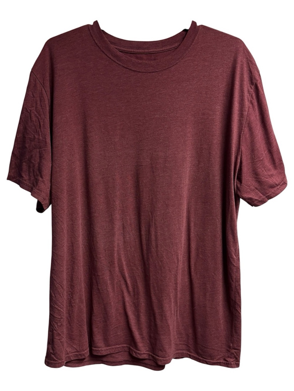 No Brand Cotton Blend Burgundy Short Sleeve T-Shirt Size 3XL